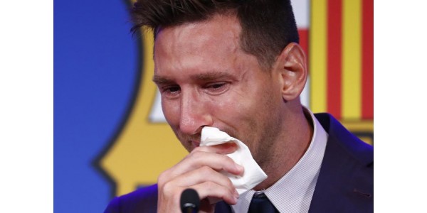 Det er første gang alle så Lionel Messi gråte